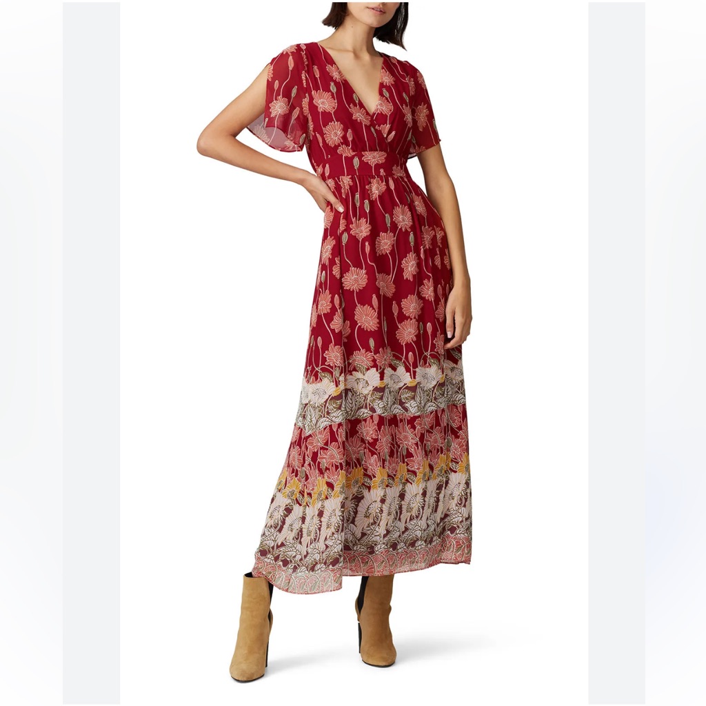 Madewell Vneck Retro Maxi Dress 00